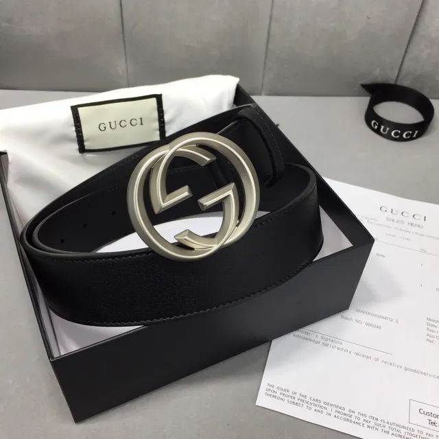 Gucci GG Marmont Black Leather Belt 5