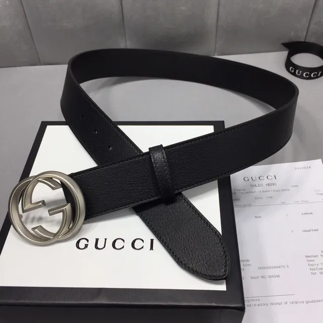 Gucci GG Marmont Black Leather Belt 6