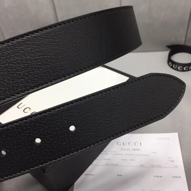Gucci GG Marmont Black Leather Belt 7