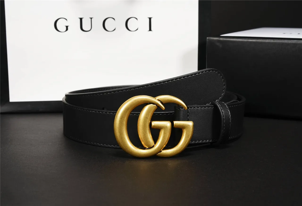Gucci GG Marmont Black Leather Belt 6