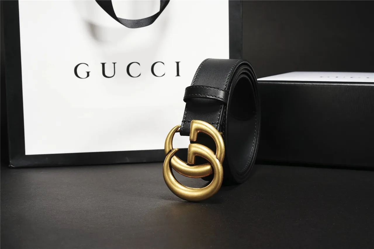 Gucci GG Marmont Black Leather Belt 8