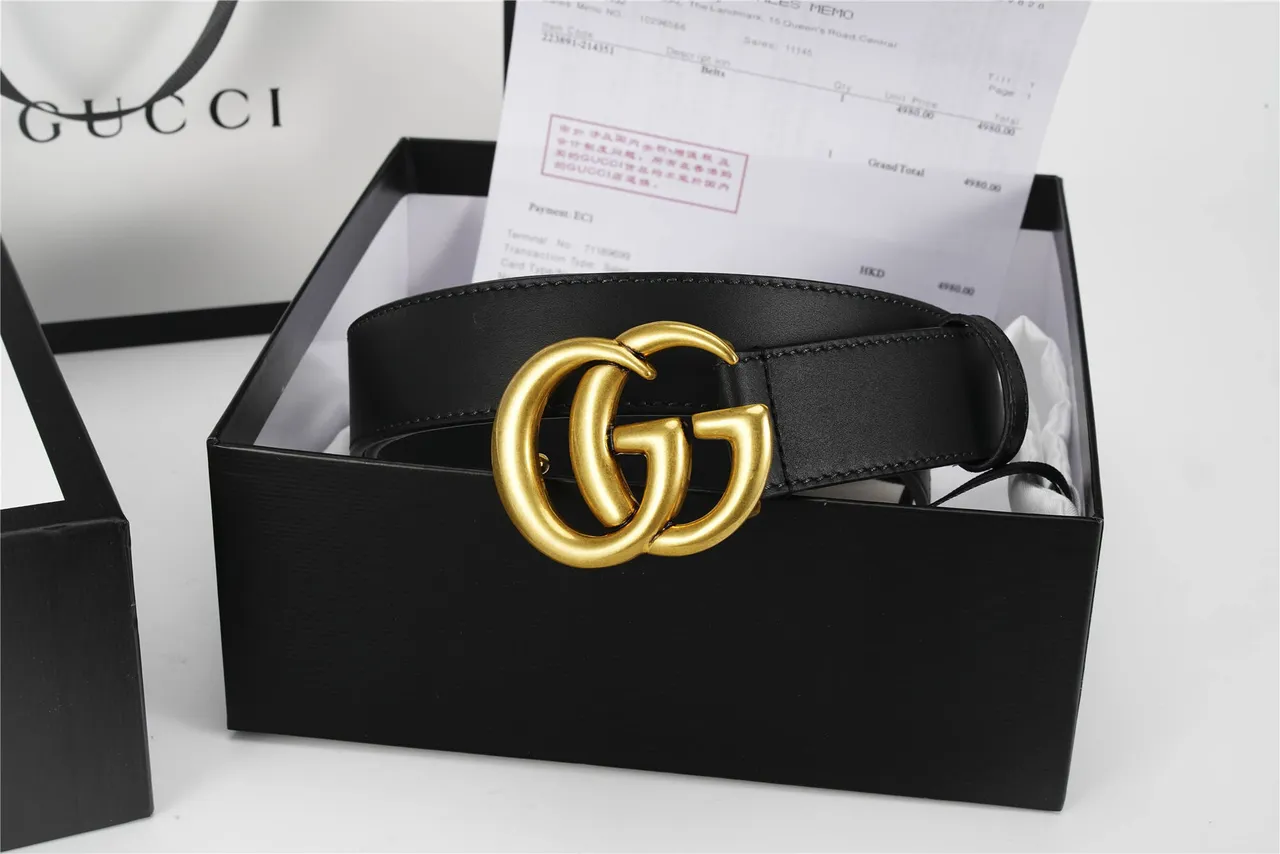 Gucci GG Marmont Black Leather Belt 12