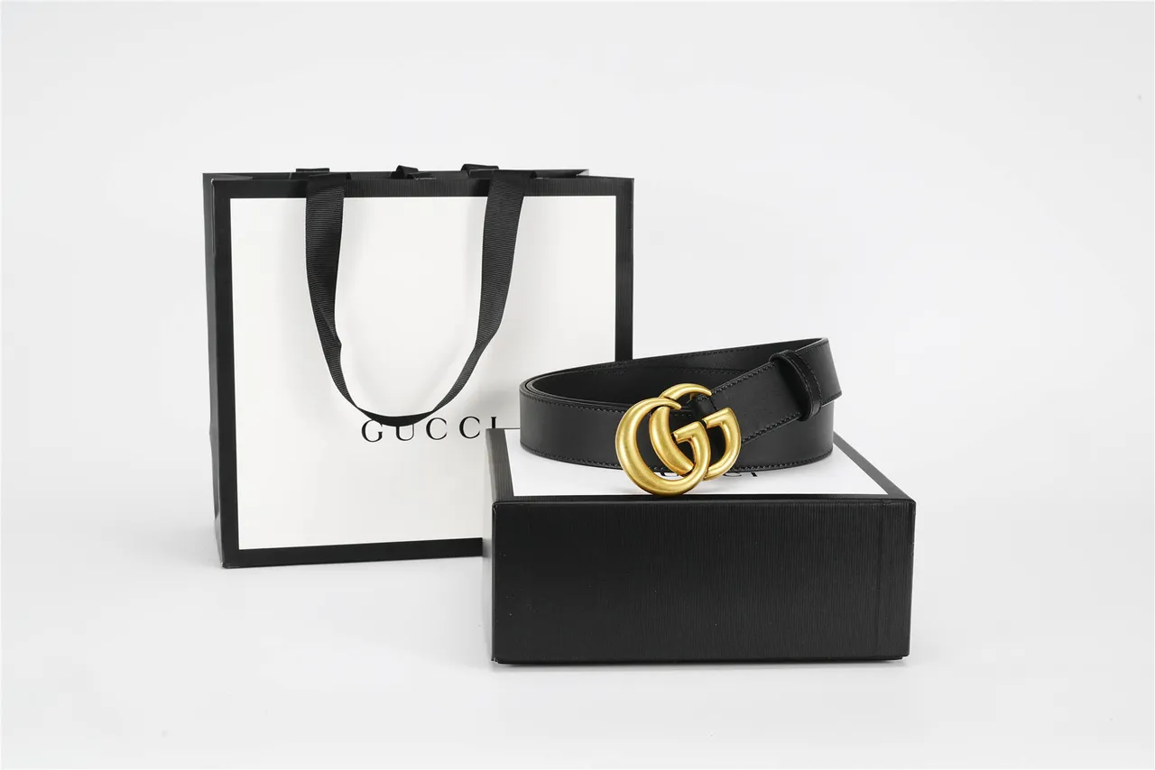 Gucci GG Marmont Black Leather Belt 15