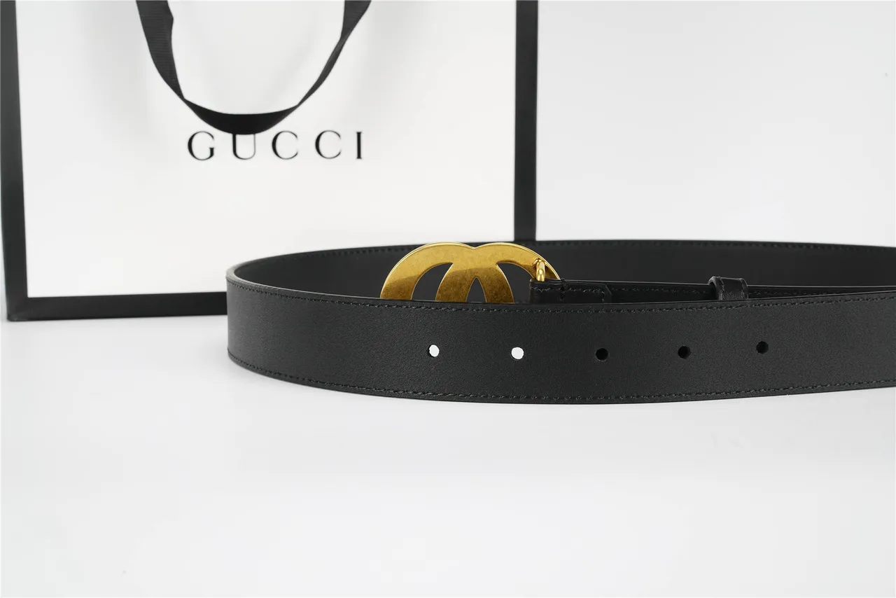 Gucci GG Marmont Black Leather Belt 18