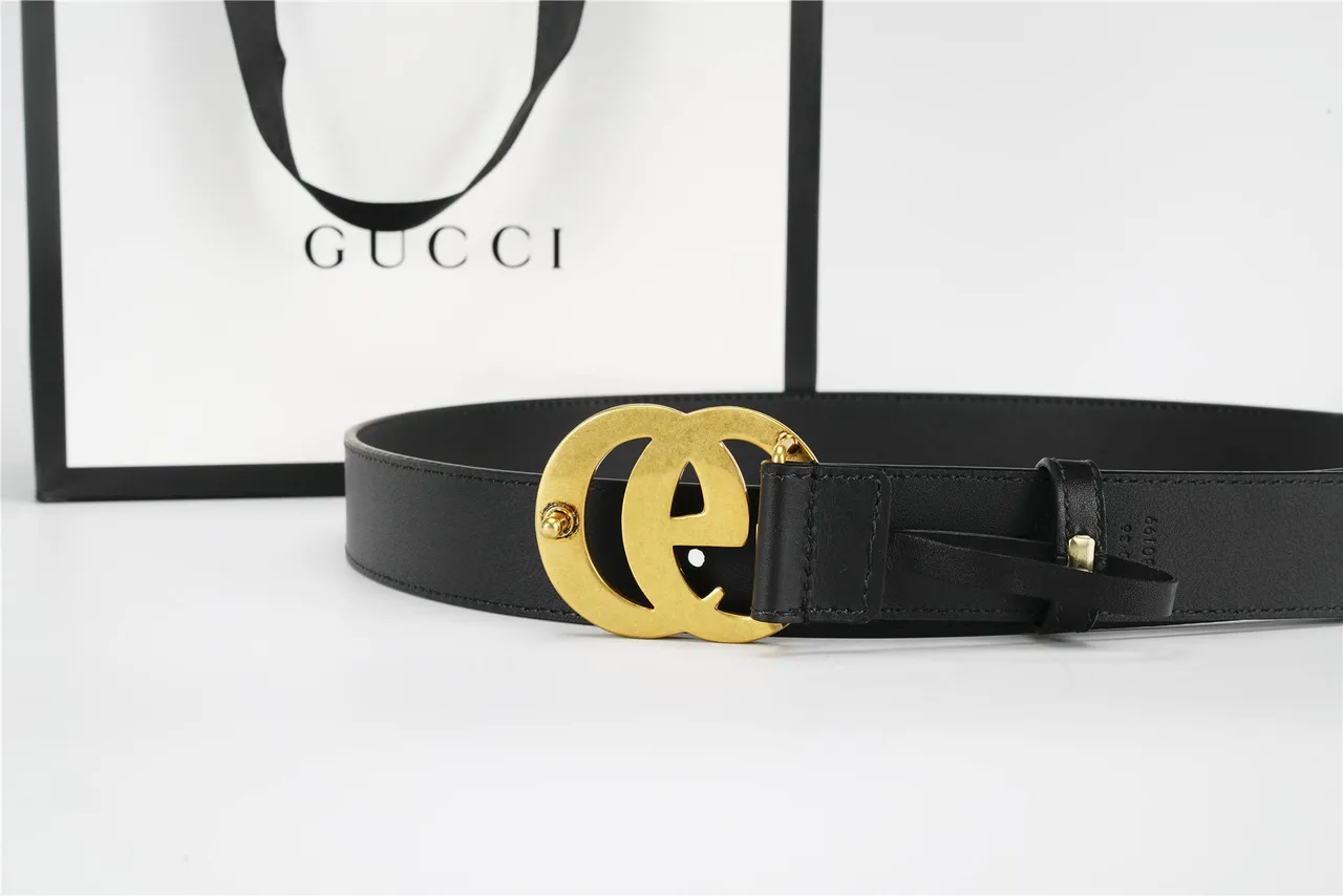 Gucci GG Marmont Black Leather Belt 19