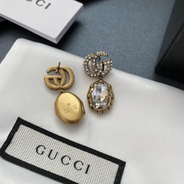 Gucci GG Marmont Crystal Drop Earrings 3