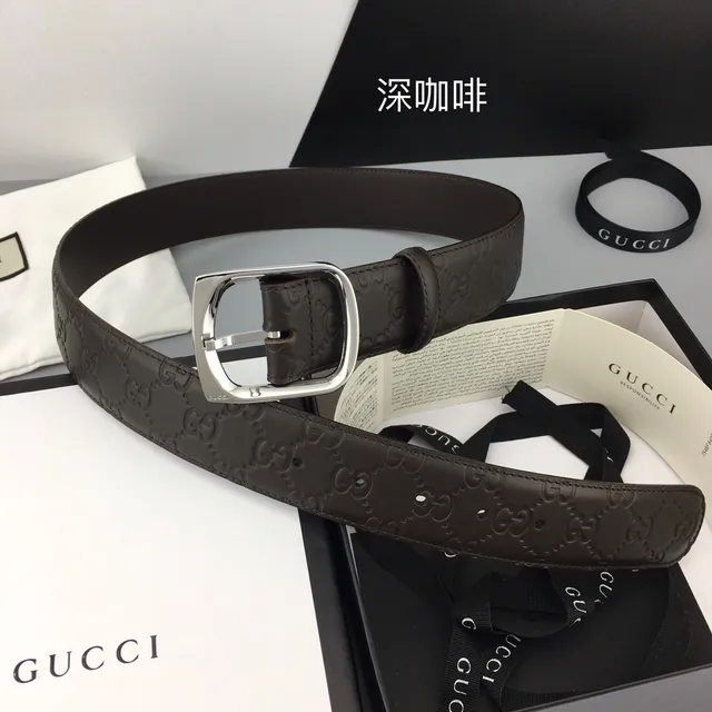 Gucci GG Marmont Deep Coffee Brown Leather Belt 2