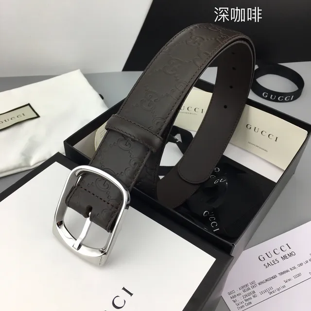 Gucci GG Marmont Deep Coffee Brown Leather Belt 4