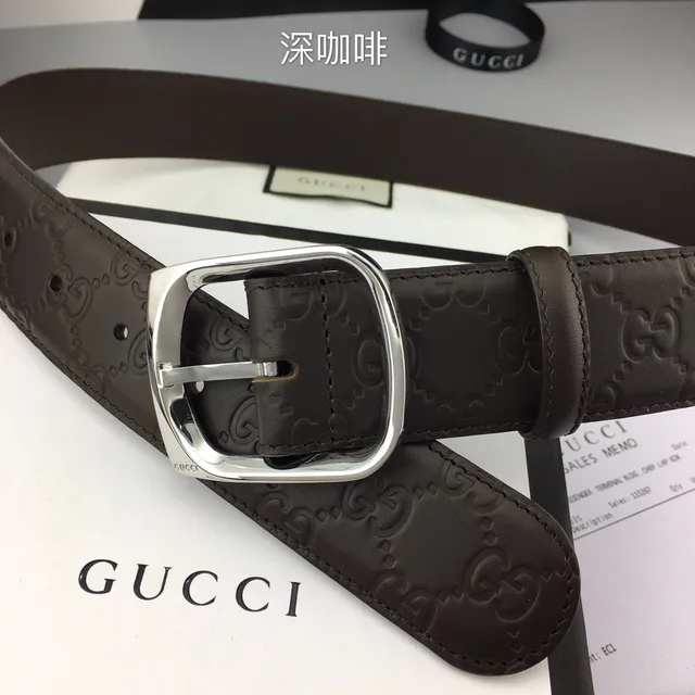 Gucci GG Marmont Deep Coffee Brown Leather Belt 5