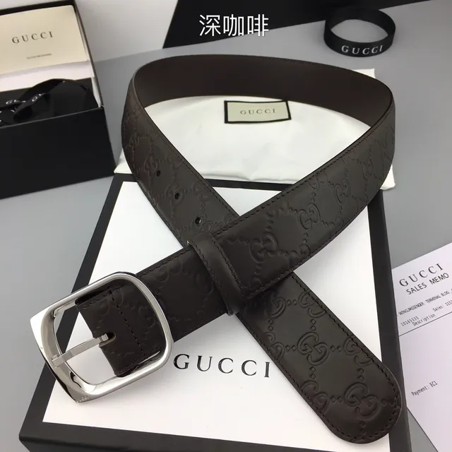 Gucci GG Marmont Deep Coffee Brown Leather Belt 6
