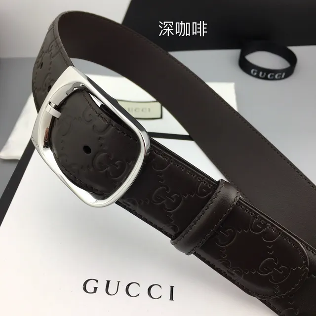 Gucci GG Marmont Deep Coffee Brown Leather Belt 9