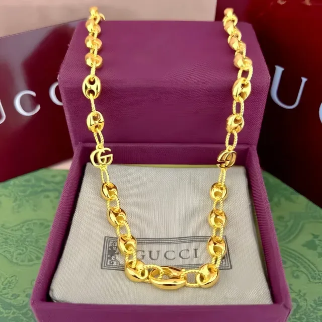 Gucci GG Marmont Gold Interlocking Motifs Twisted Rope Chain Links Bracelet 5