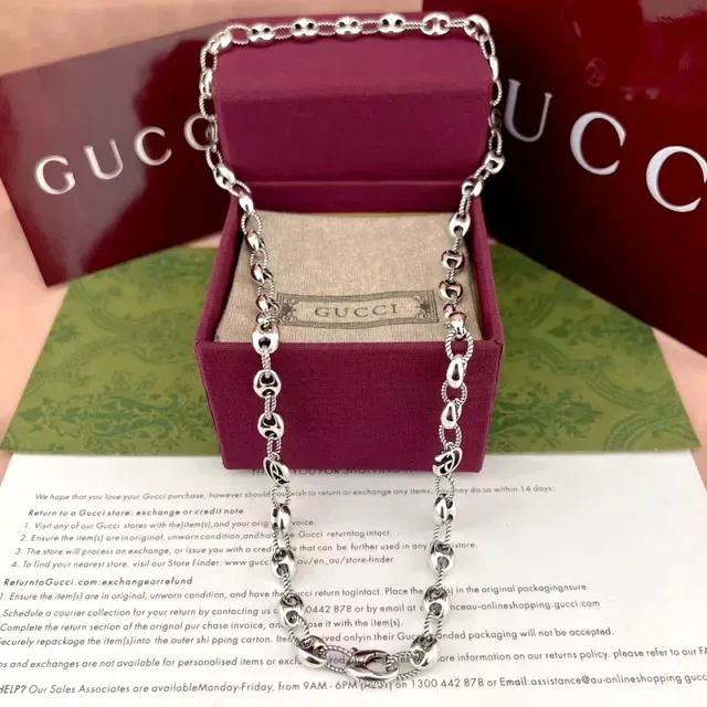 Gucci GG Marmont Gold Interlocking Motifs Twisted Rope Chain Links Bracelet 7