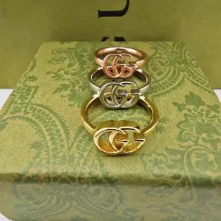 Gucci GG Marmont Interlocking Double G Stackable Rings