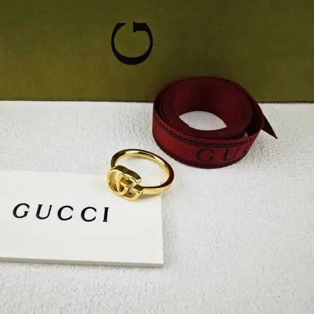 Gucci GG Marmont Interlocking Double G Stackable Rings 6