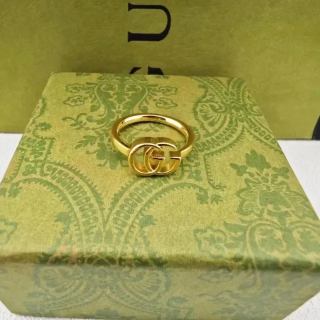 Gucci GG Marmont Interlocking Double G Stackable Rings 7