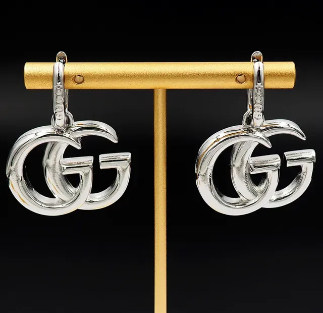 Gucci GG Marmont Interlocking G Silver Earrings 4