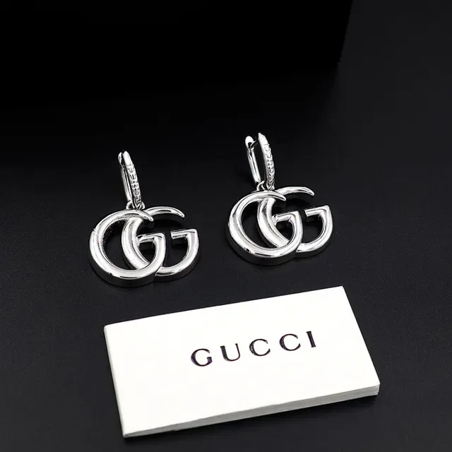 Gucci GG Marmont Interlocking G Silver Earrings 7
