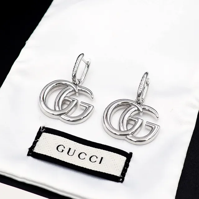 Gucci GG Marmont Interlocking G Silver Earrings 8