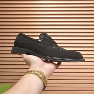 Gucci GG Marmont Loafer Black Suede Loafers