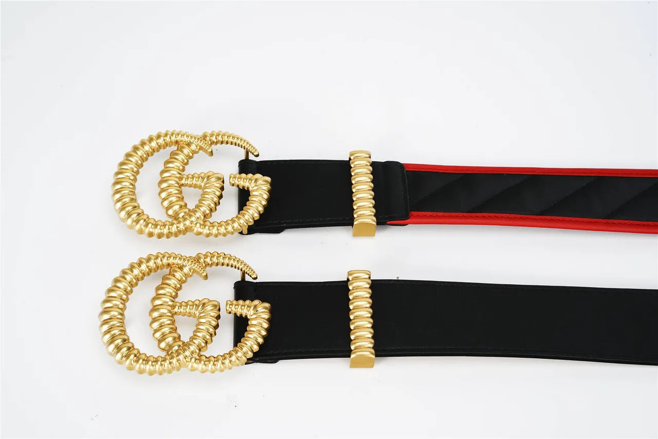 Gucci GG Marmont Ceinture en cuir noir et rouge matelassée 5