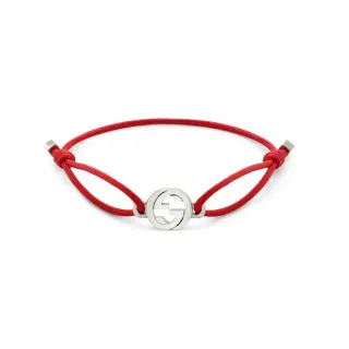 Gucci GG Marmont Red Cord Interlocking G Bracelet