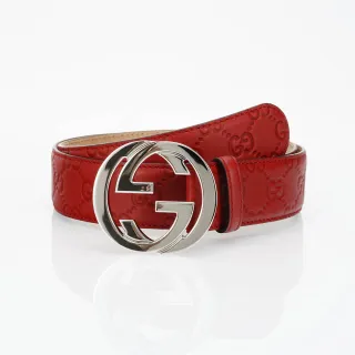 Gucci GG Marmont लाल चमड़ी की बेल्ट