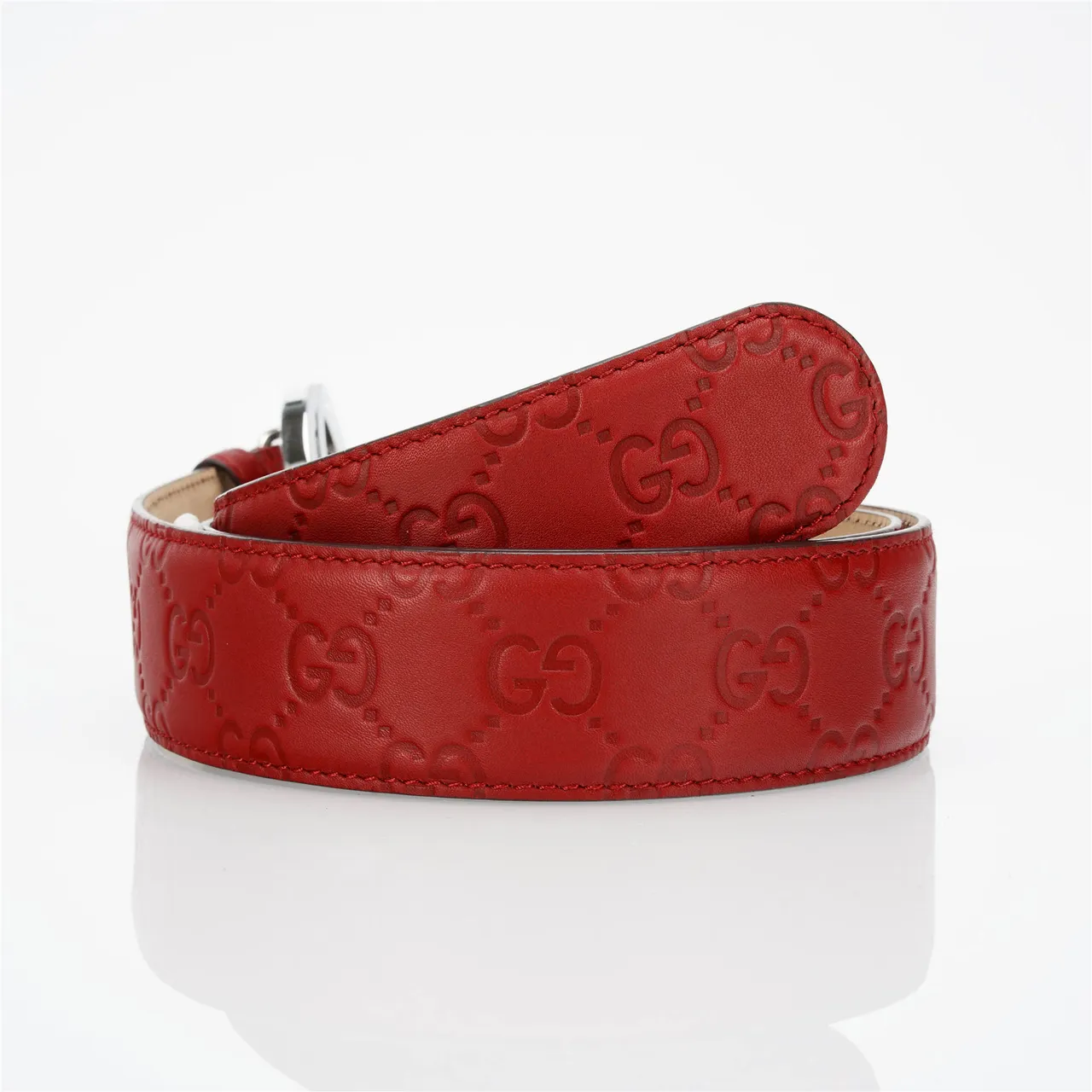 Gucci GG Marmont Red Leather Belt 3