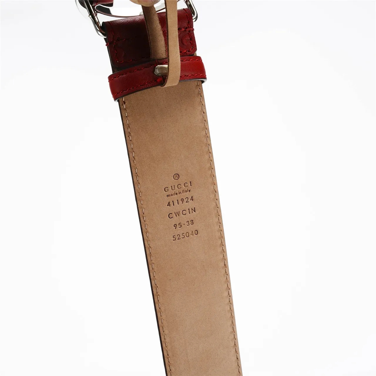 Gucci GG Marmont Red Leather Belt 7