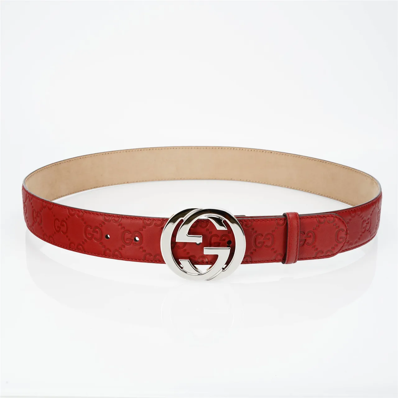 Gucci GG Marmont Red Leather Belt 9