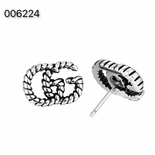 Gucci GG Marmont Twisted Rope Interlocking G Stud Earrings 2