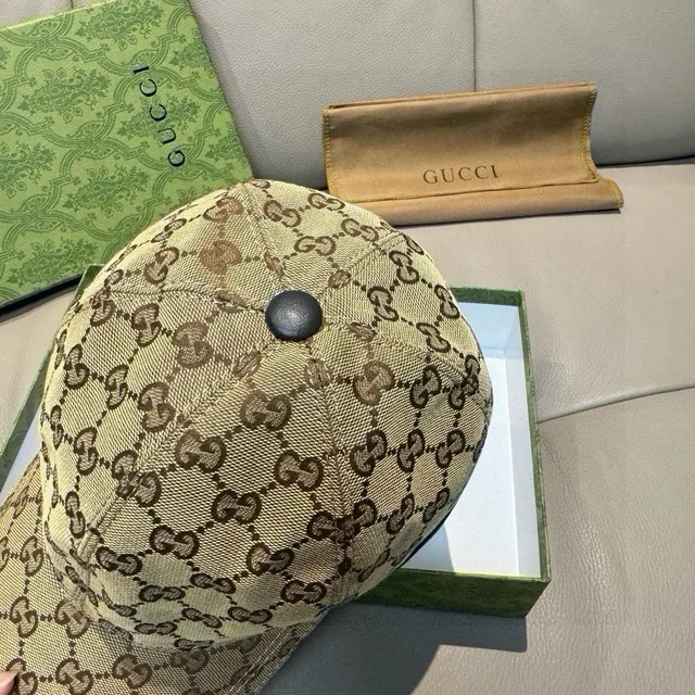 Gucci GG Monogram Canvas Web Stripe Baseball Cap 5