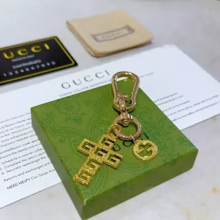 Gucci Gold Green Metal Interlocking G Logo Bracelet