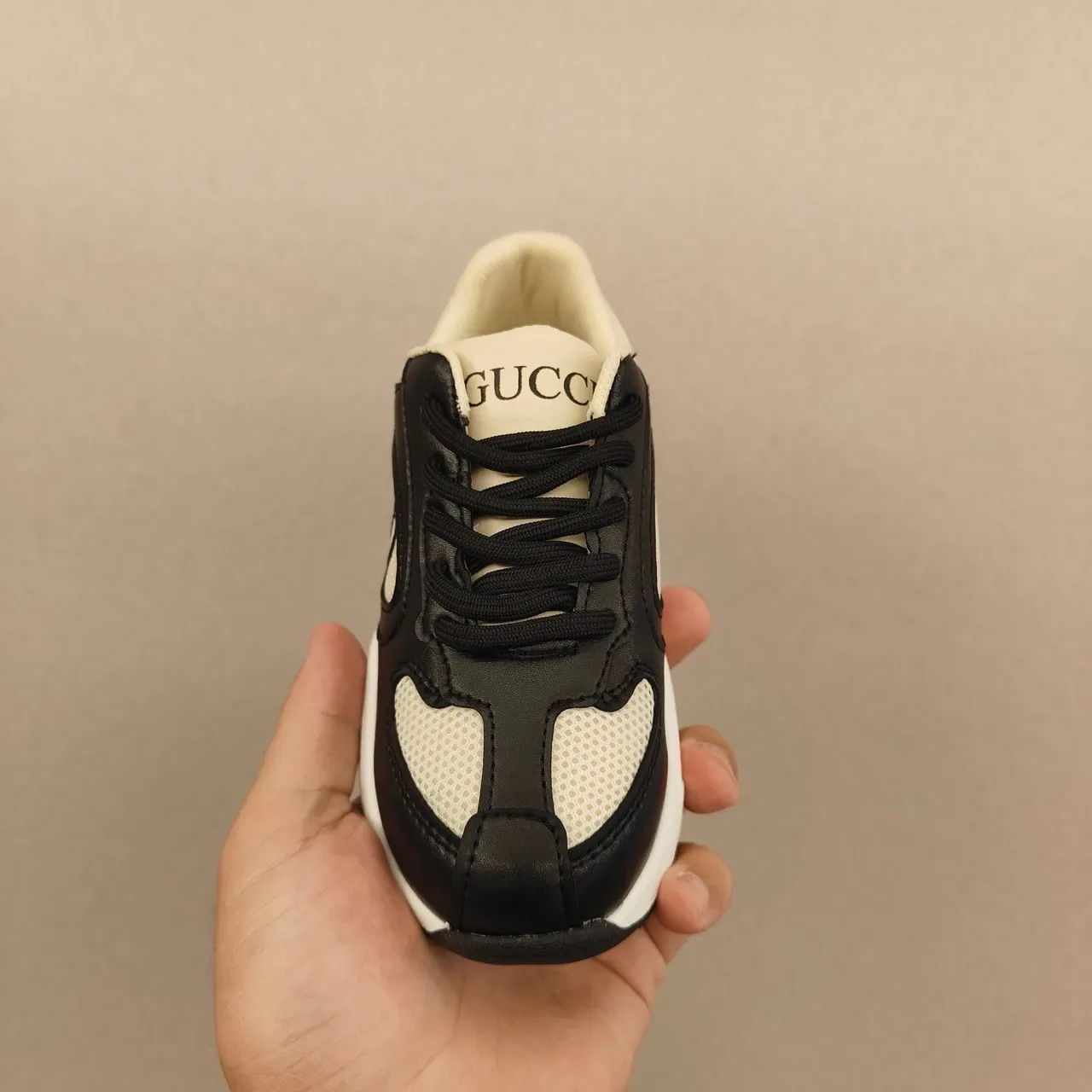Gucci Gray Black Layered Mesh And Synthetic Upper Sculpted Chunky Midsole Lifestyle Sneakers 10