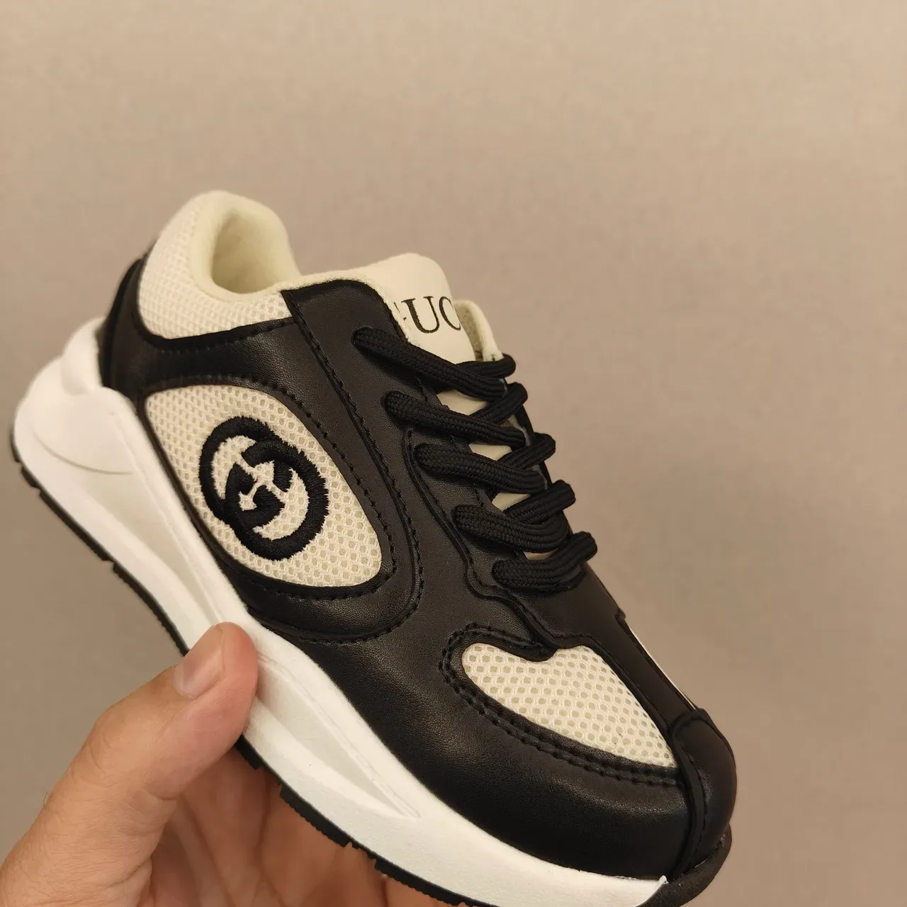 Gucci Gray Black Layered Mesh And Synthetic Upper Sculpted Chunky Midsole Lifestyle Sneakers 14