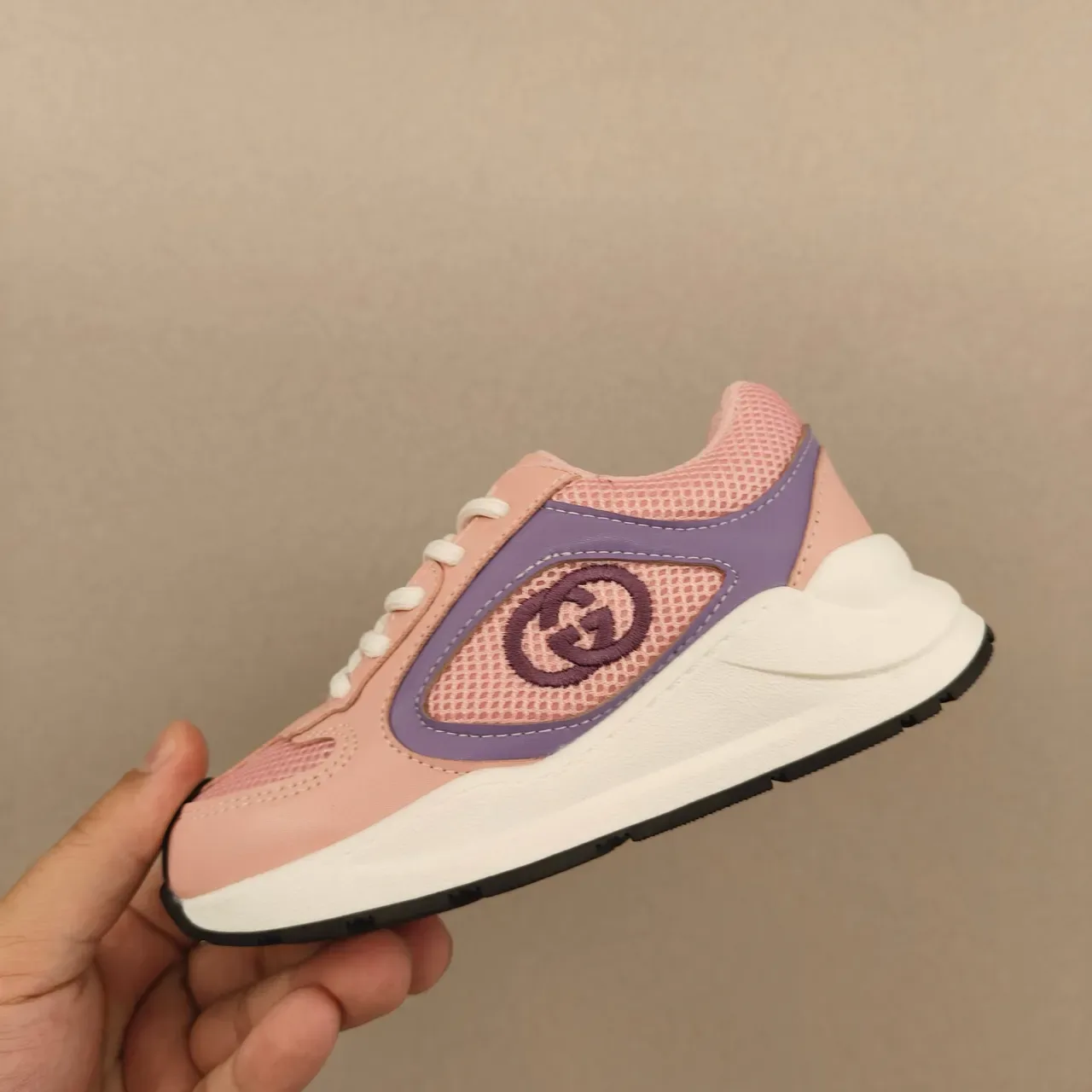 Gucci Gray Black Layered Mesh And Synthetic Upper Sculpted Chunky Midsole Lifestyle Sneakers 21