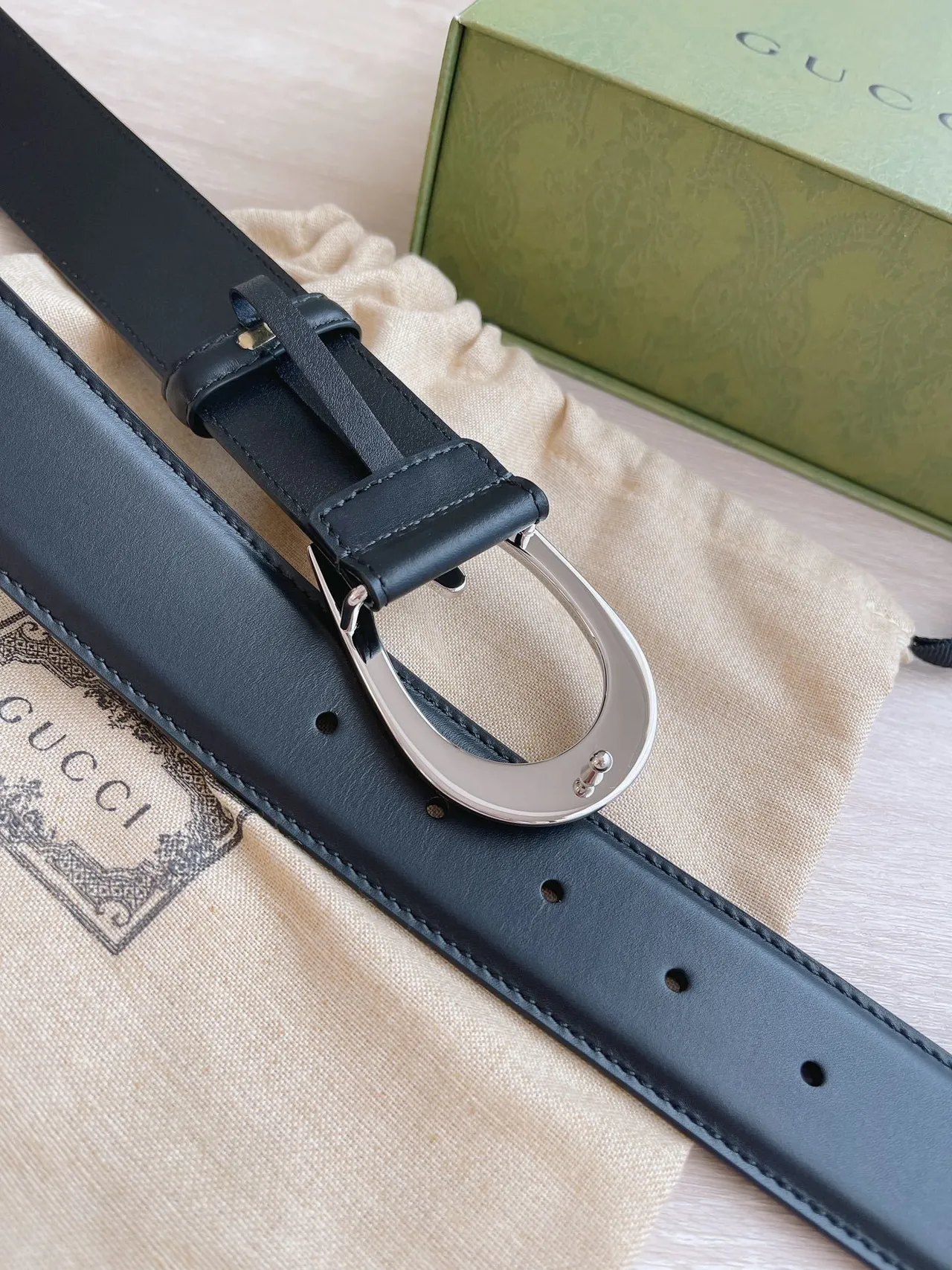 Gucci Horsebit 1955 Black Leather Belt 4