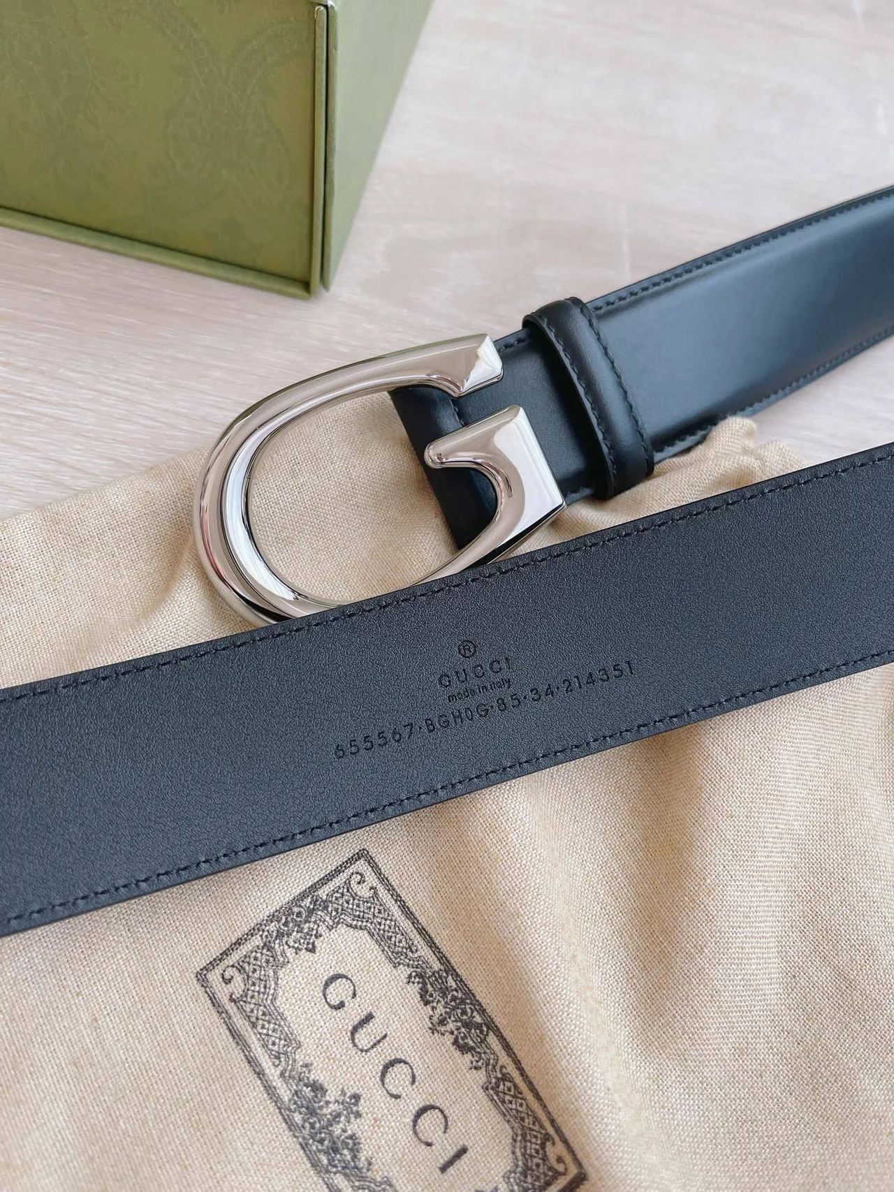 Gucci Horsebit 1955 Black Leather Belt 6