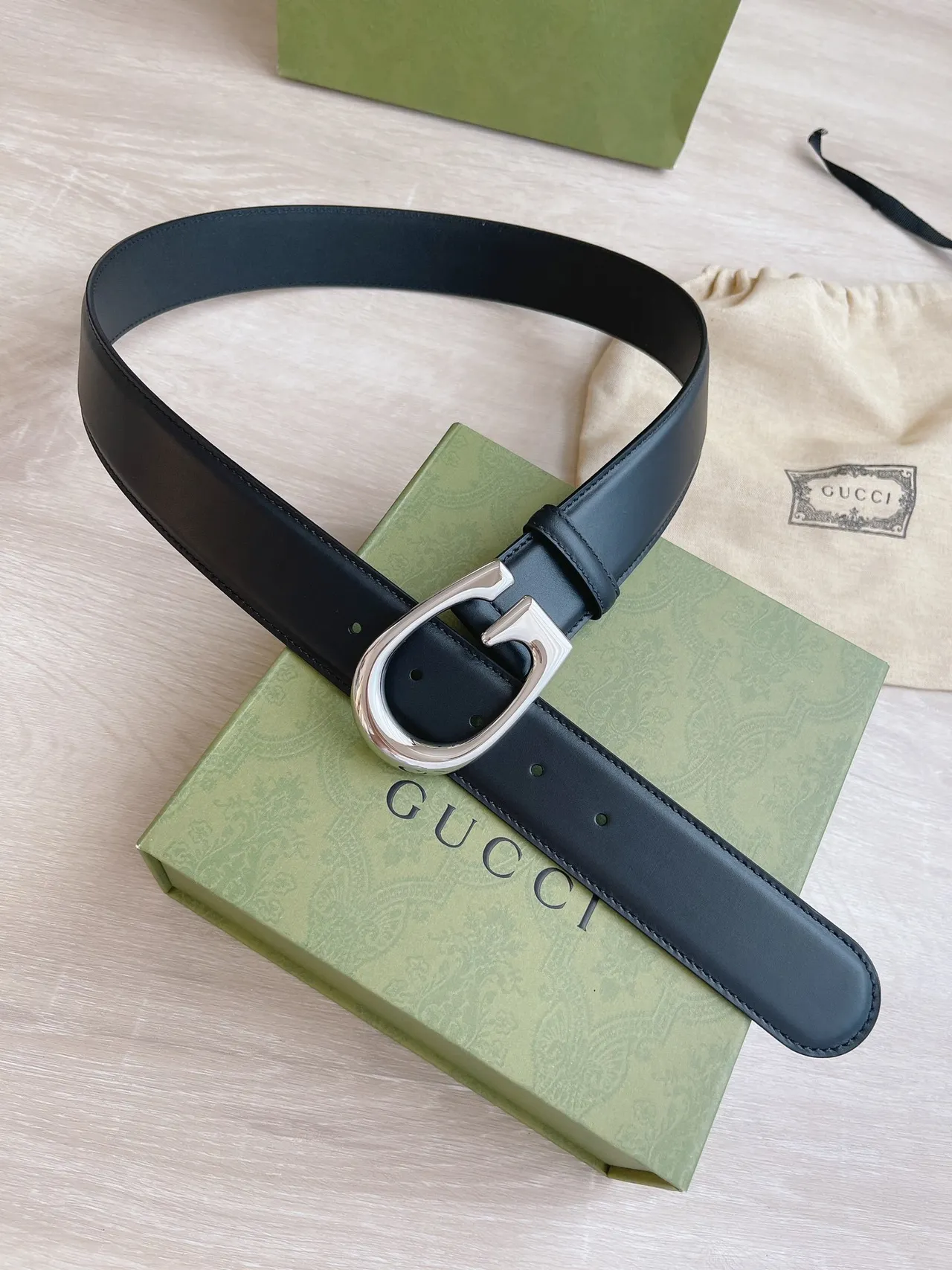 Gucci Horsebit 1955 Black Leather Belt 7