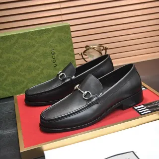 Gucci Horsebit 1955 काली चमड़े की लोफर्स