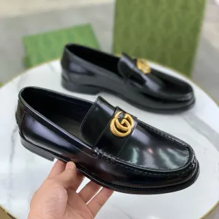 Gucci Horsebit 1955 黑色漆皮乐福鞋