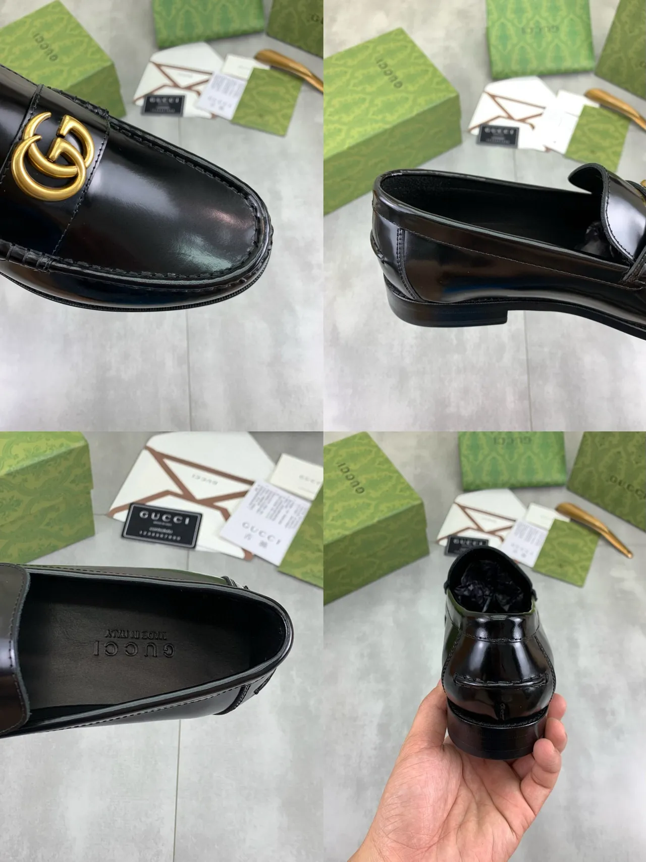 Gucci Horsebit 1955 Black Patent Leather Loafers 2