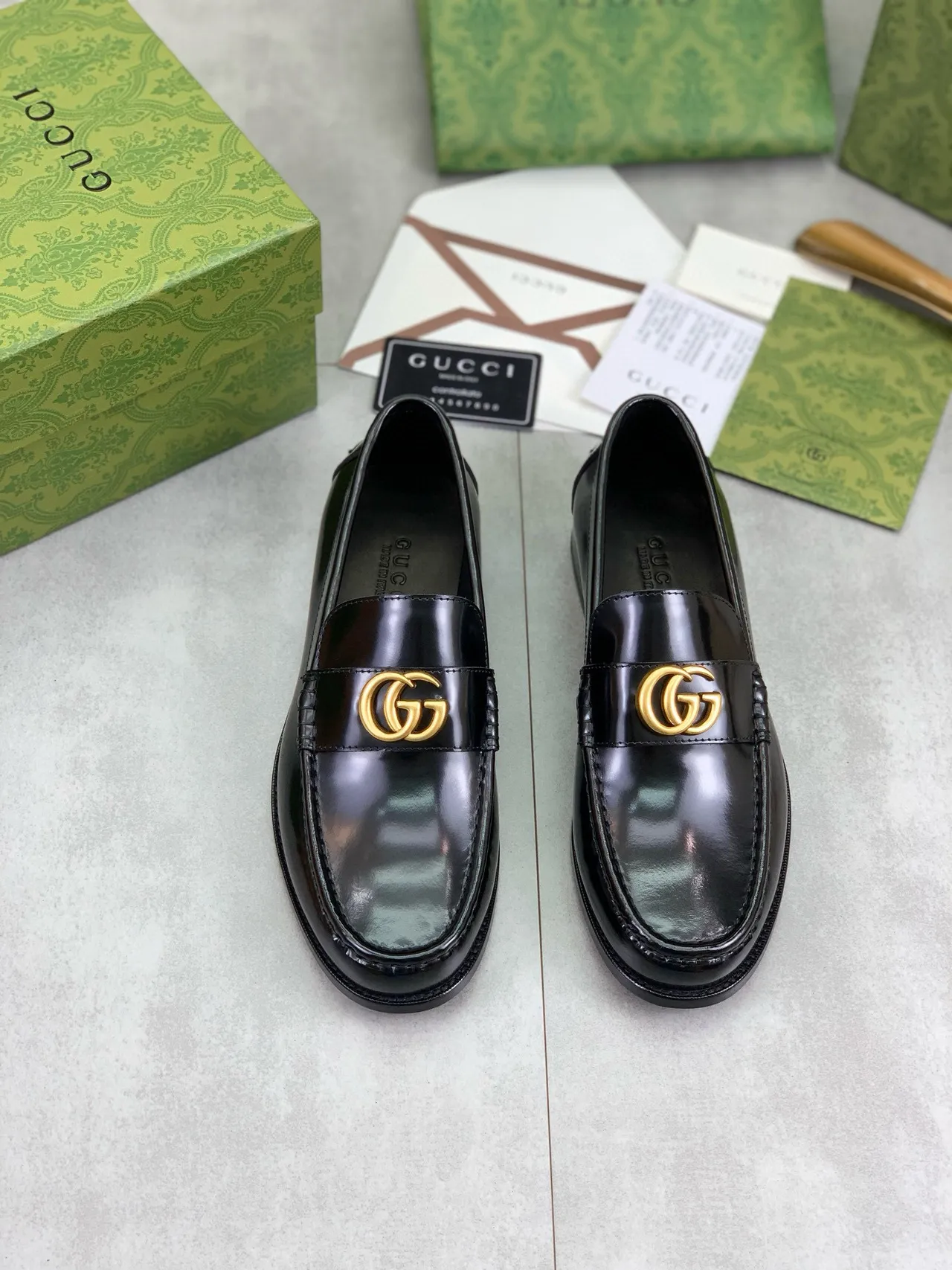 Gucci Horsebit 1955 Black Patent Leather Loafers 4