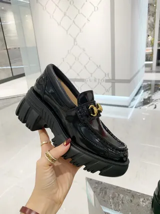 Gucci Horsebit 1955 Mocassins de Couro Patentado Preto 4