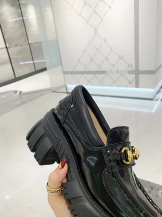 Gucci Horsebit 1955 Mocassins de Couro Patentado Preto 5