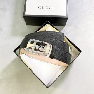 Gucci Horsebit 1955 Black Pebbled Leather Belt