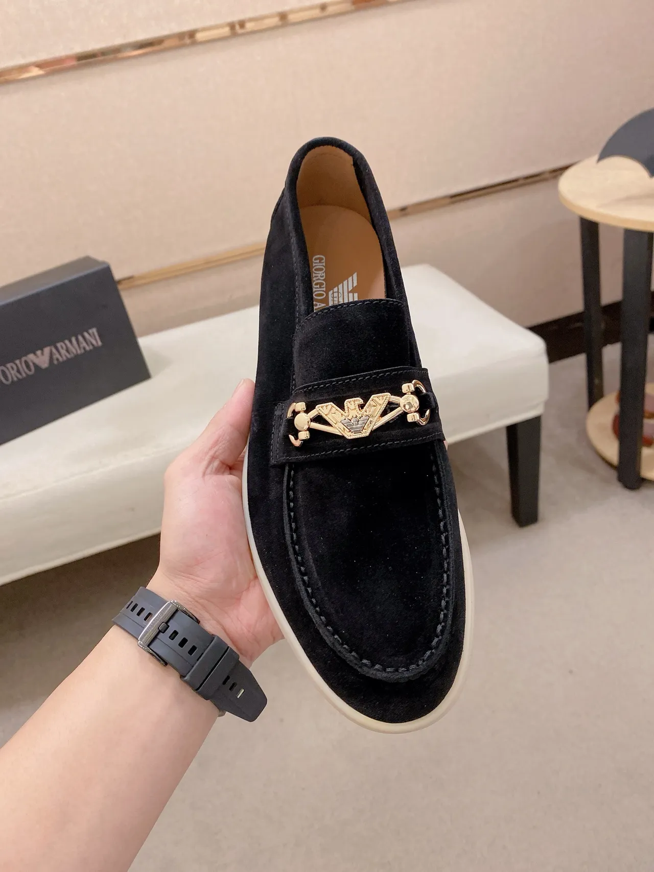 Gucci Horsebit 1955 কালো সুয়েড লোফার 6