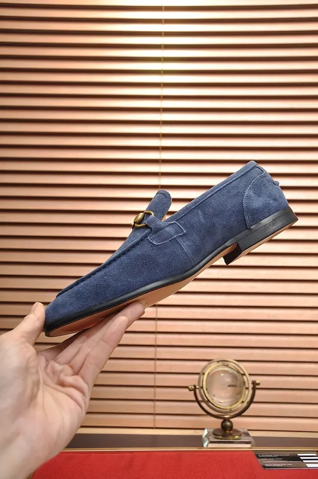 Gucci Horsebit 1955 Mocassins en daim bleu 6