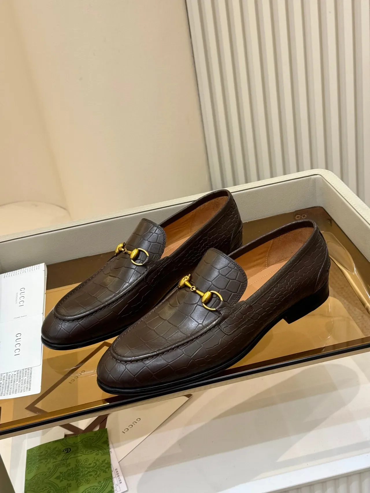 Gucci Horsebit 1955 Brown Crocodile-Embossed Leather Loafer 4