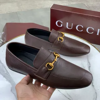 Gucci Horsebit 1955 棕色皮革 Horsebit 乐福鞋